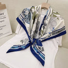 110cm Floral Twill Silk Scarf for Women – Elegant Korean Style Imitation Silk Shawl | Souqazam UAE