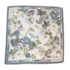 110cm Floral Twill Silk Scarf for Women – Elegant Korean Style Imitation Silk Shawl | Souqazam UAE