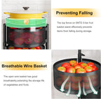 360° Rotating Fruit & Vegetable Basket Bowls with Wheels | Souqazam