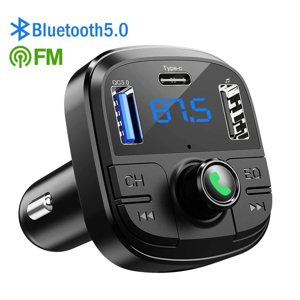 Car MP3 Bluetooth FM Transmitter – USB Charger with FM Modulator | Souqazam UAE