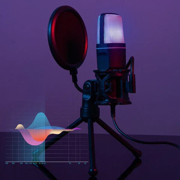 RGB Esports Desktop Microphone – SF-666R Capacitor Gaming Mic with Noise Reduction | Souqazam UAE