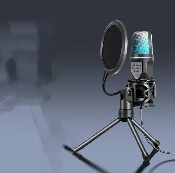 RGB Esports Desktop Microphone – SF-666R Capacitor Gaming Mic with Noise Reduction | Souqazam UAE