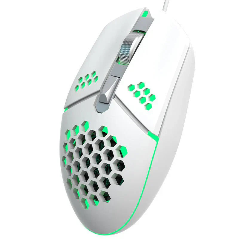 Cooling Hole Mechanical Gaming Mouse – RGB Lights, Built-in Fan, 3200 DPI | Souqazam UAE