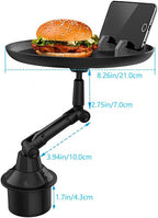 3-in-1 Car Cup Holder Food Tray with Phone Stand – Swivel Design | Souqazam UAE