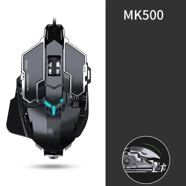 MK500 Forerunner Wired Esports Gaming Mouse – 12000 DPI, Weighted, Macro, Silent | Souqazam UAE