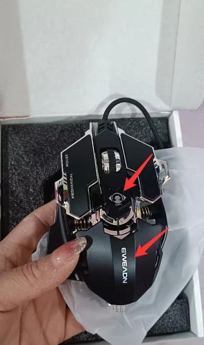 MK500 Forerunner Wired Esports Gaming Mouse – 12000 DPI, Weighted, Macro, Silent | Souqazam UAE