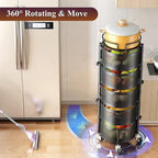 360° Rotating Fruit & Vegetable Basket Bowls with Wheels | Souqazam