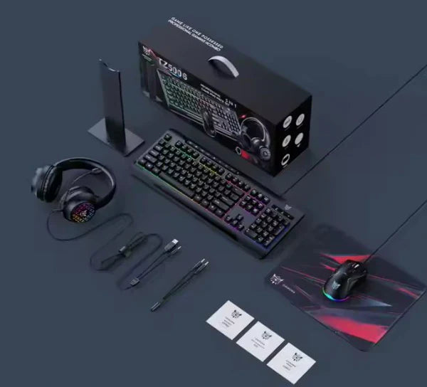 G32 USB Gaming Set – RGB Keyboard, Mouse, Headset, Mousepad & Remote | Souqazam UAE