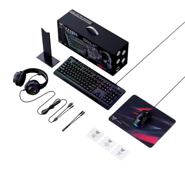 G32 USB Gaming Set – RGB Keyboard, Mouse, Headset, Mousepad & Remote | Souqazam UAE