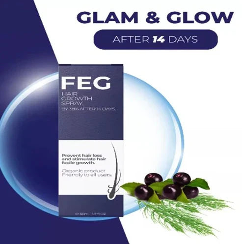 FEG Hair Growth Spray – Natural Hair Thickening & Scalp Repair | Souqazam UAE