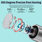 Eardrop cleaning tool with technical specifications on a light blue background