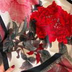 Retro Floral Warm Cashmere Scarf for Women – Thick, Soft & Stylish | Souqazam UAE