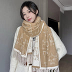Double-Sided Thick Warm Cashmere-Like Scarf – Soft & Cozy Wrap for Winter | Souqazam UAE